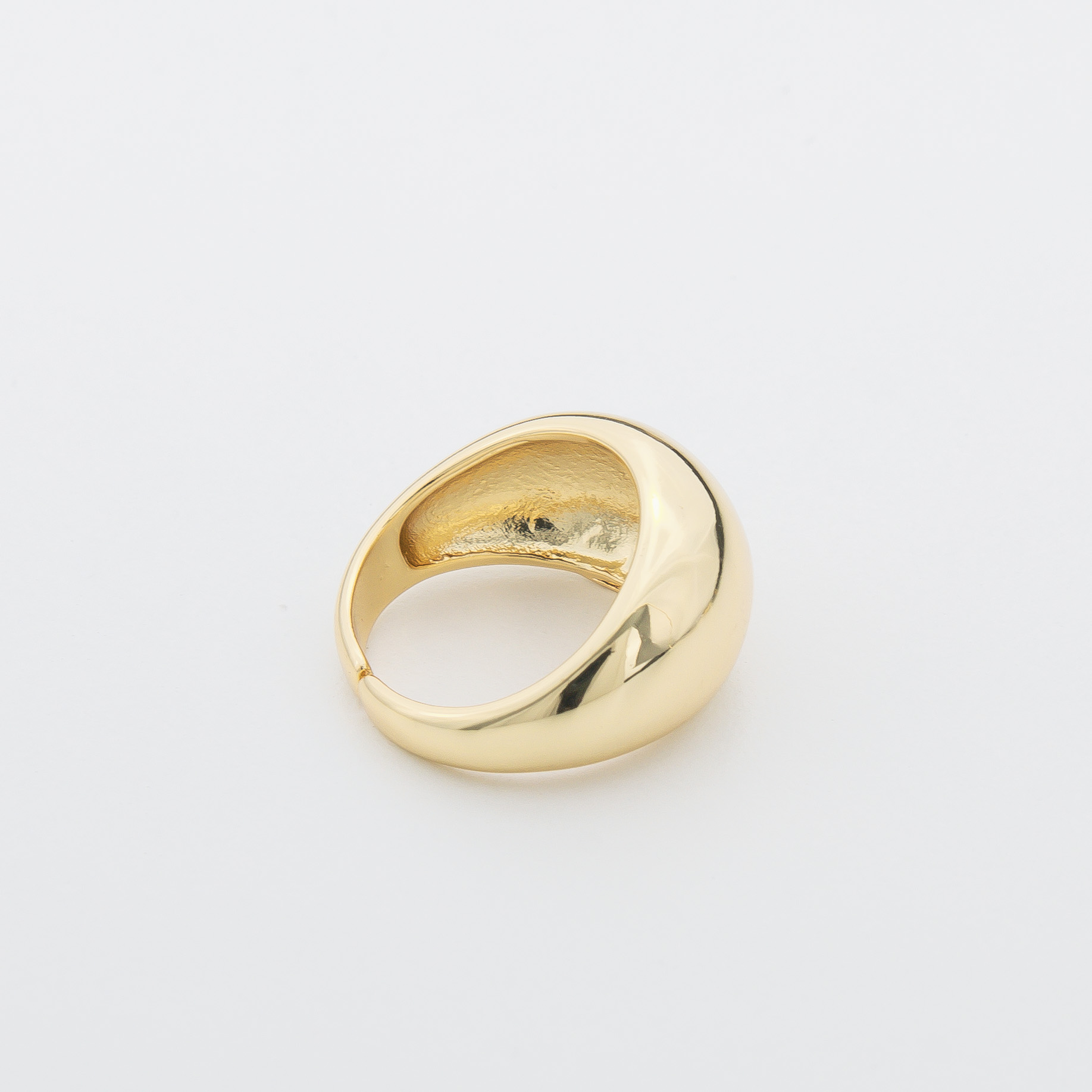 18695 Gold Puffy Ball Ring